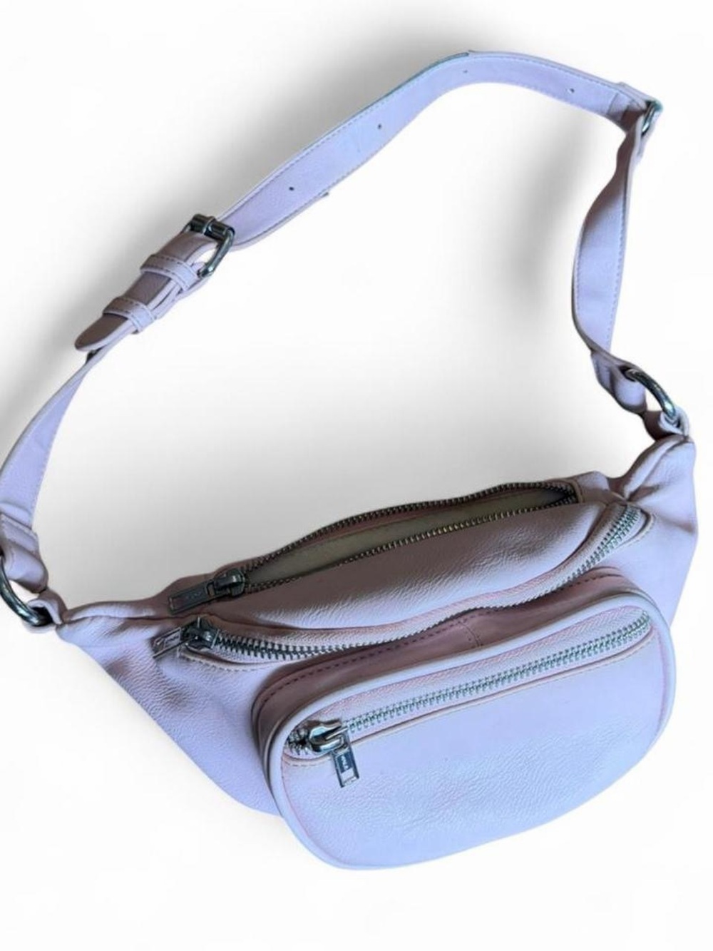 Brandy Melville Pastel Pink Faux Leather Crossbody Belt Bag